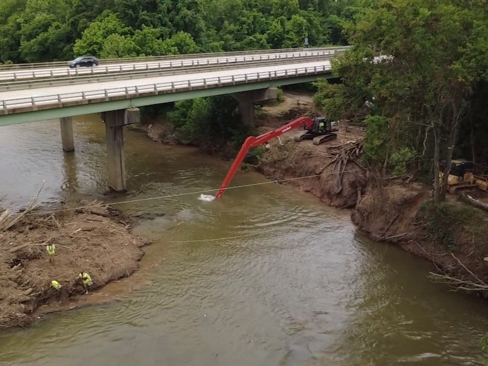 Route 360 Bridge Logjam Removal